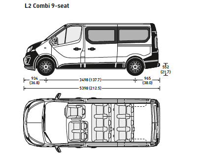 VAUXHALL Vivaro 9 Seat Combi Minibus 